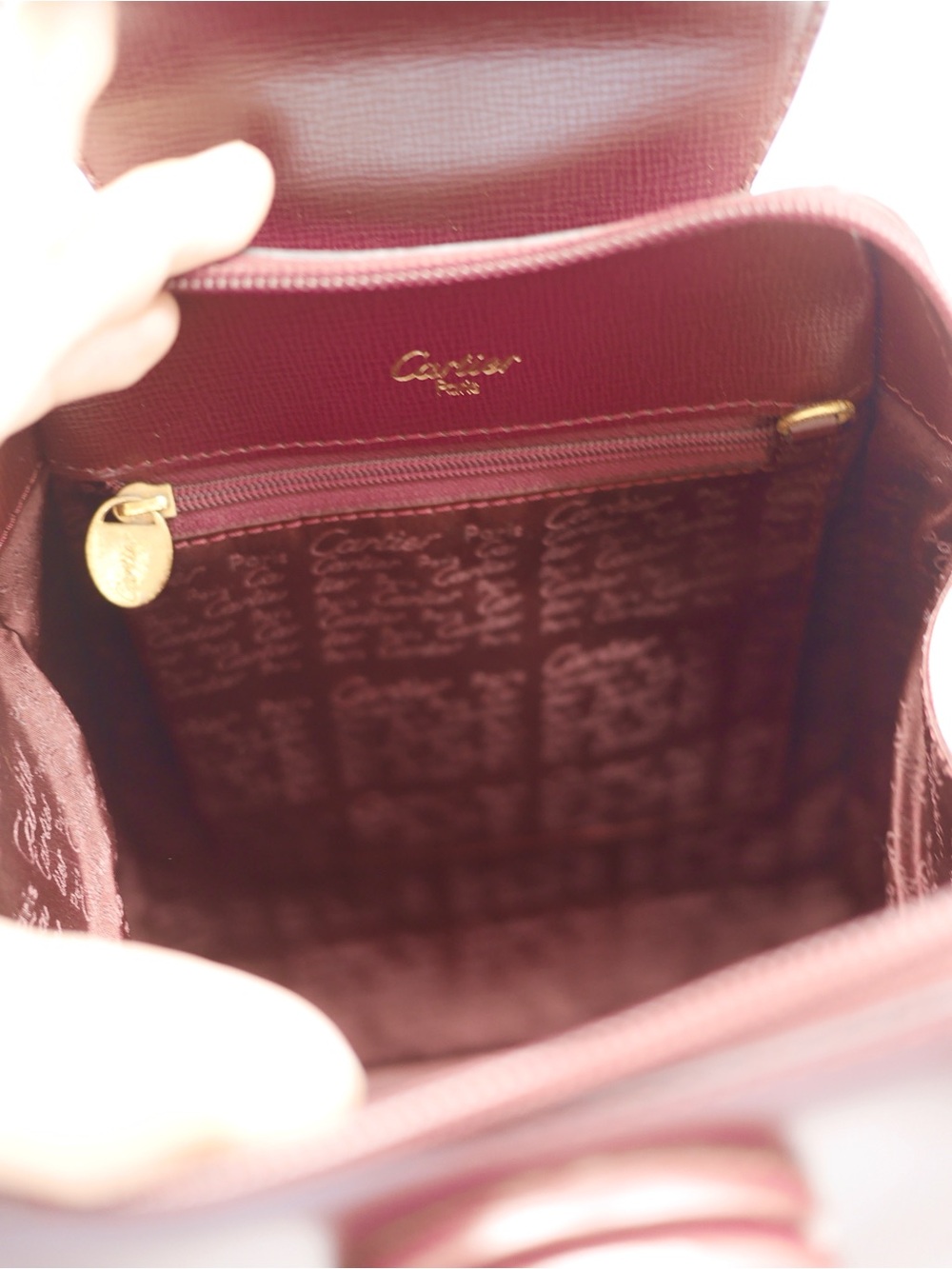 🍓Cartier Bordeaux Must de Line Backpack - Picture 6 of 15